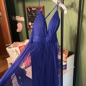 David's Bridal Royal Blue Prom Dress